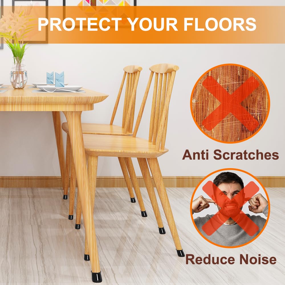 VIUME chairs leg protectors fit round or square legs securely