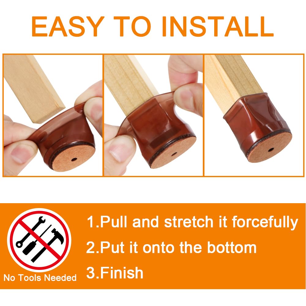 VIUME chair leg protectors protect dining, living, and kitchen chairs on hard floors.