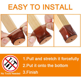 VIUME chair leg protectors protect dining, living, and kitchen chairs on hard floors.