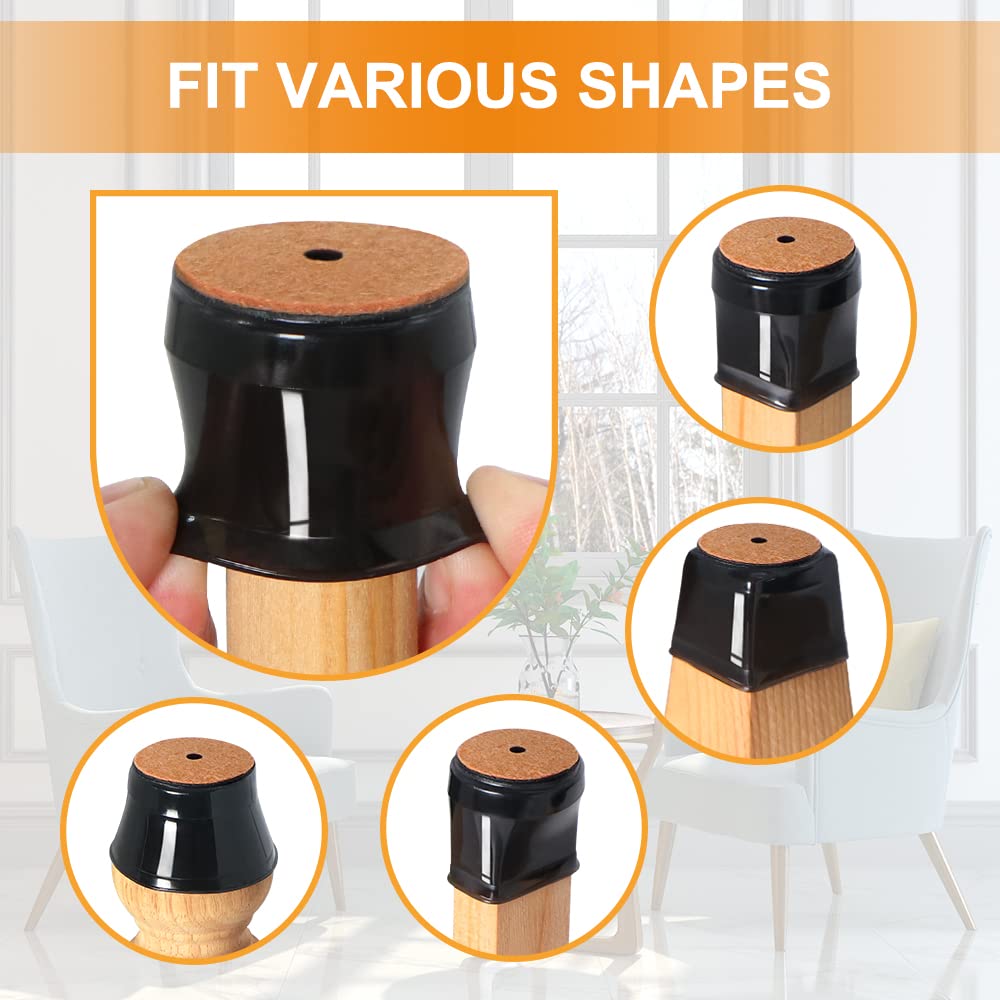 VIUME easy-install slip-on chair leg protector prevents slipping and damage
