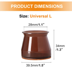 Easy slip-on installation with VIUME chair leg protectors.