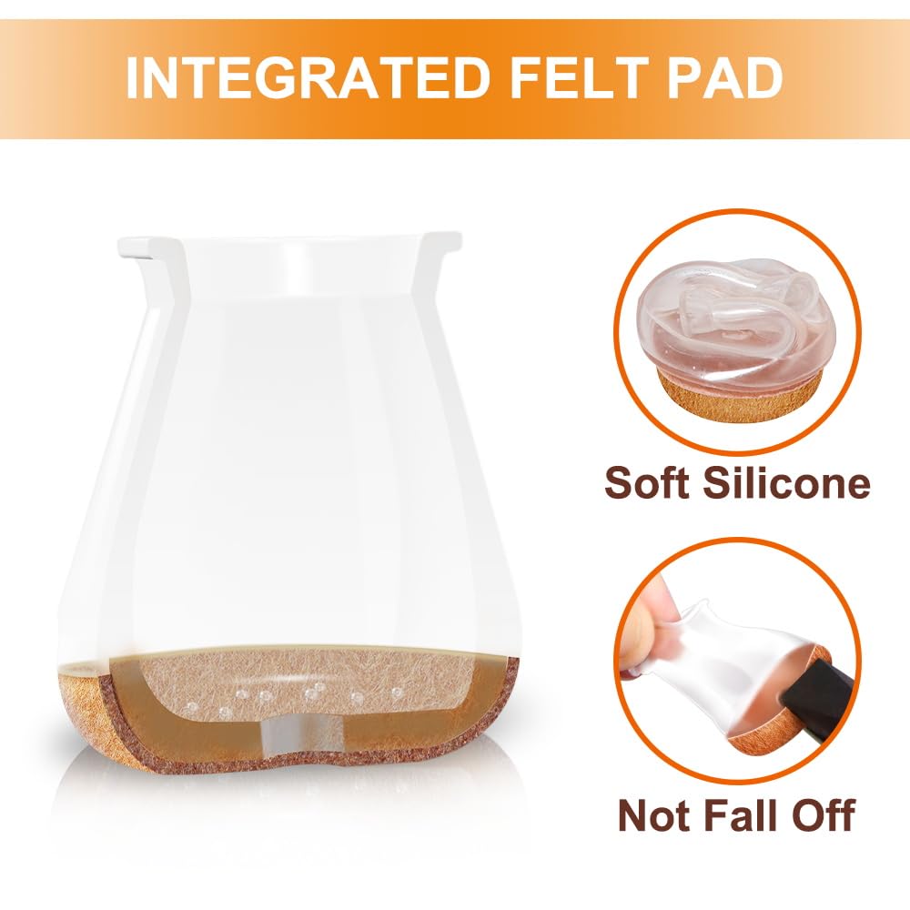 VIUME felt pad close-up demonstrates quiet floor movement.