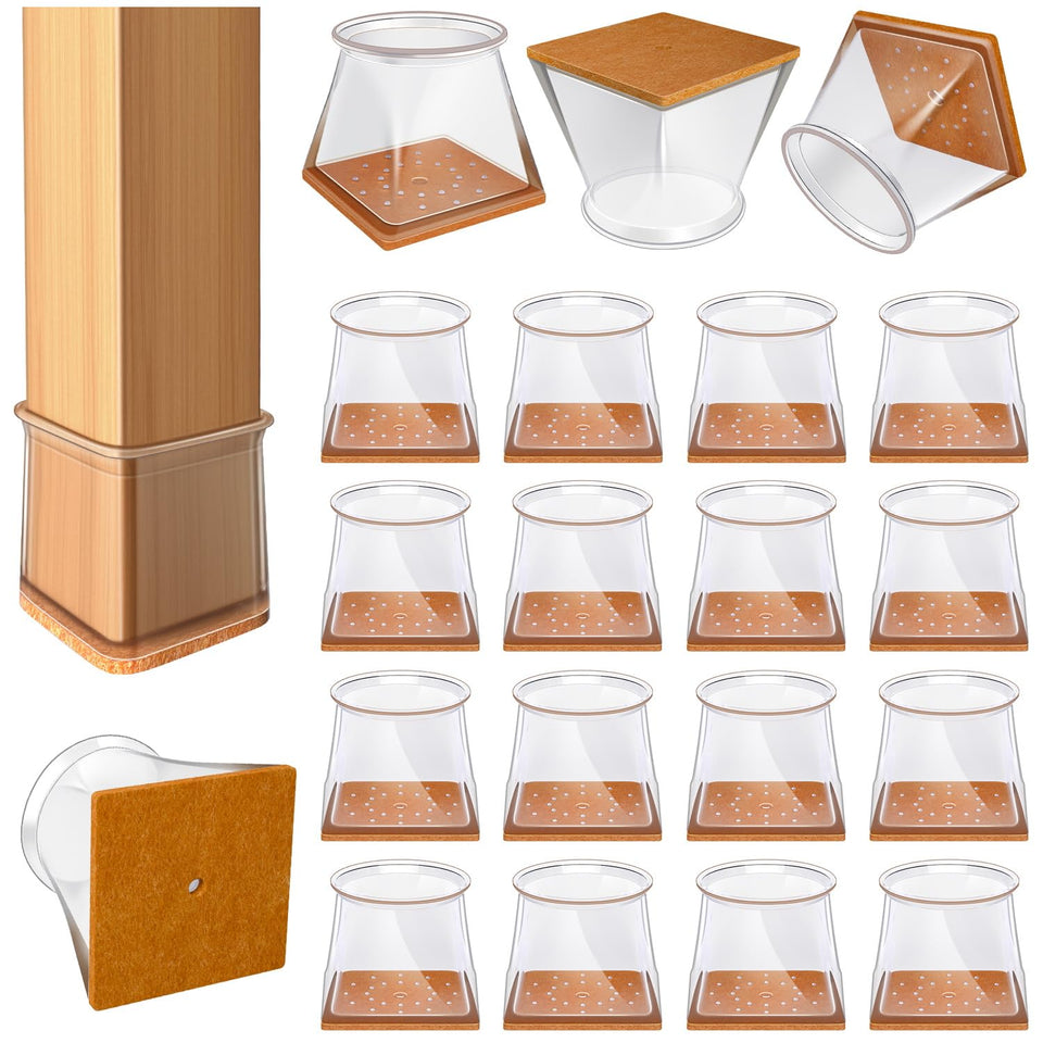 VIUME square chair leg protector silicone cover prevents hardwood floor scratches