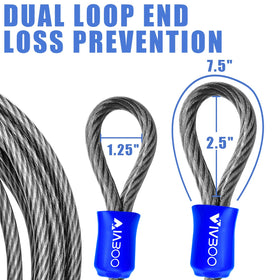 VIVBOO 4ft security cable suited for compact setups and quick locking.