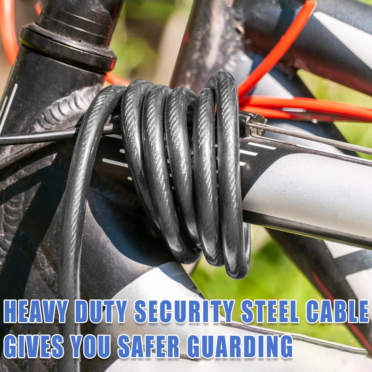 VIVBOO 6ft security cable balances reach and portability for larger items.