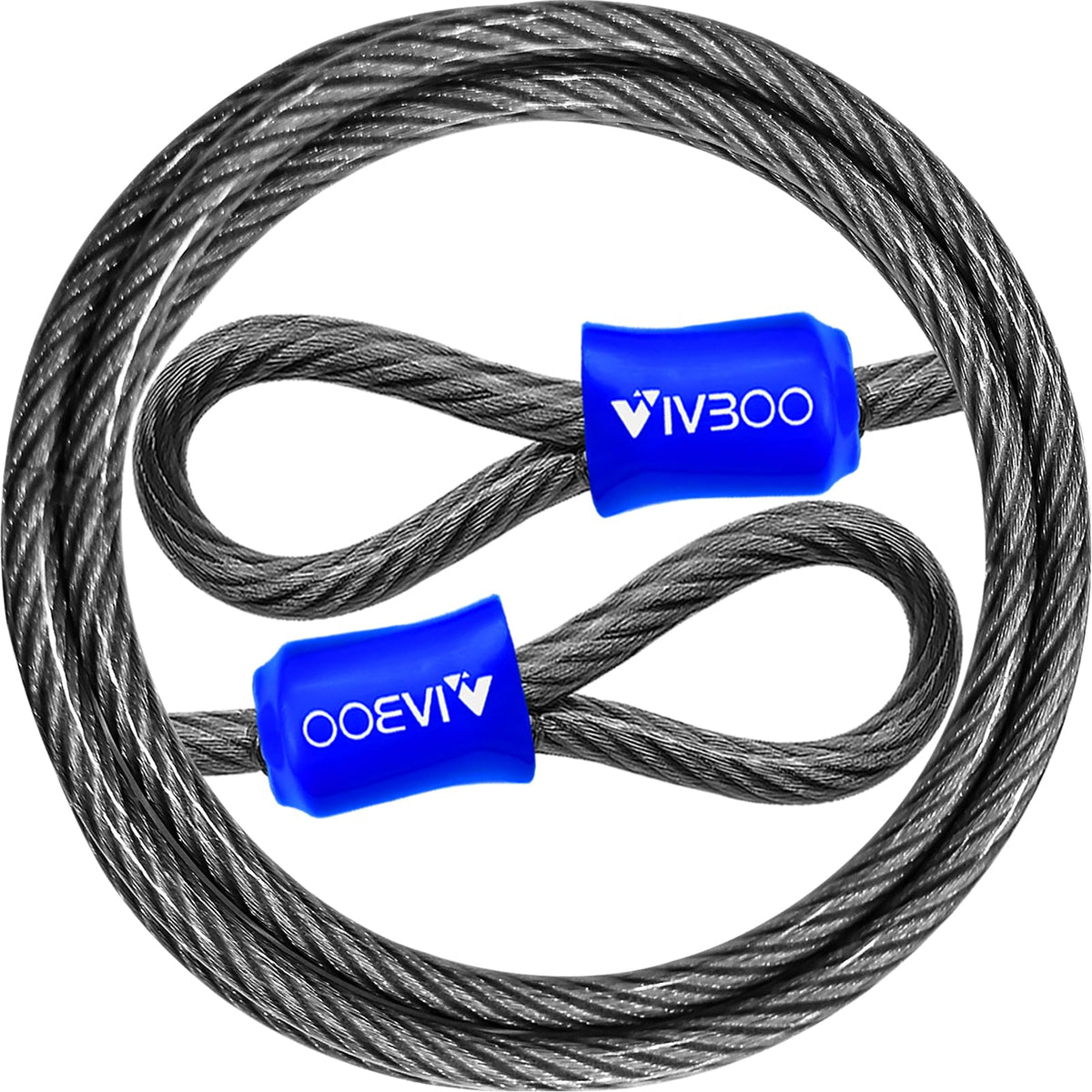 VIVBOO braided steel cable shows strength and flexibility for outdoor security.