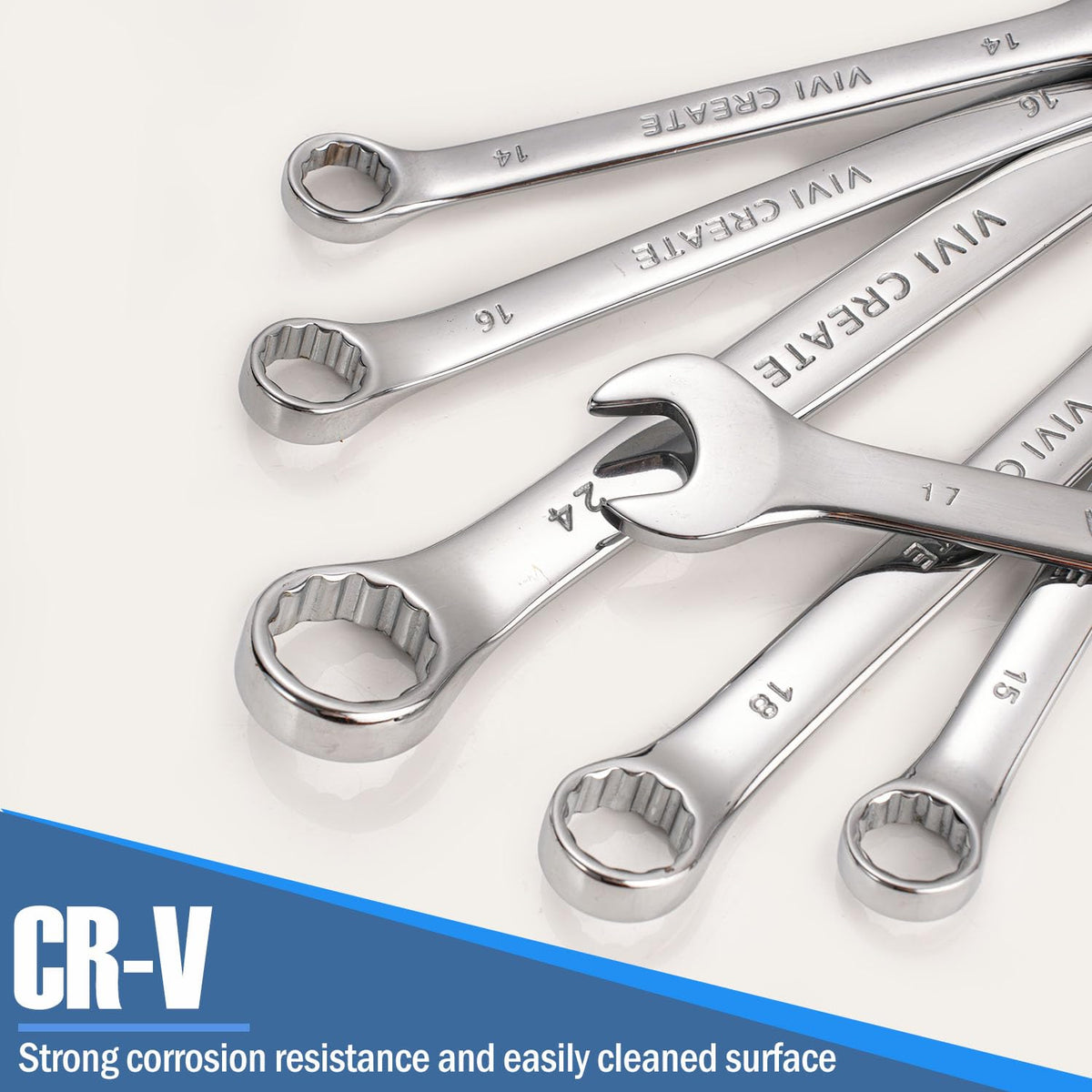 Vivicreate 15-degree offset wrenches designed for tight spaces.