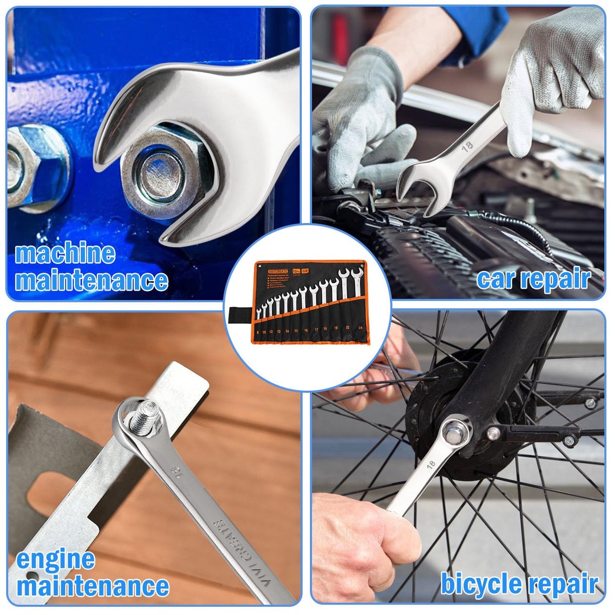 Vivicreate India-made wrench set combines craftsmanship with reliability for repairs.