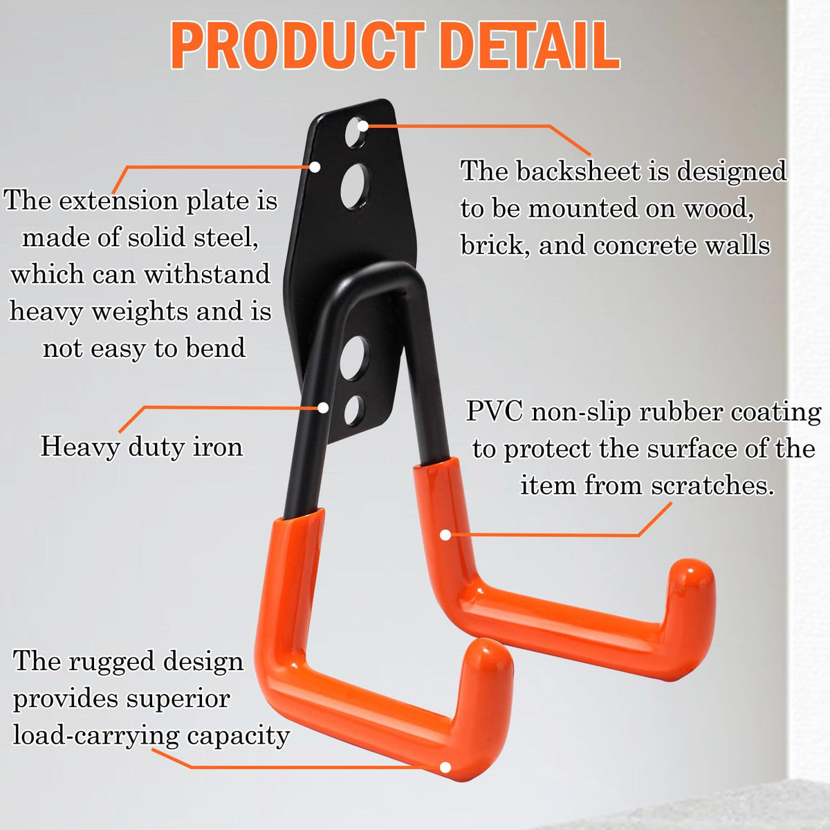 Vivicreate wall-mount screws and anchors ensure secure installation on various walls.