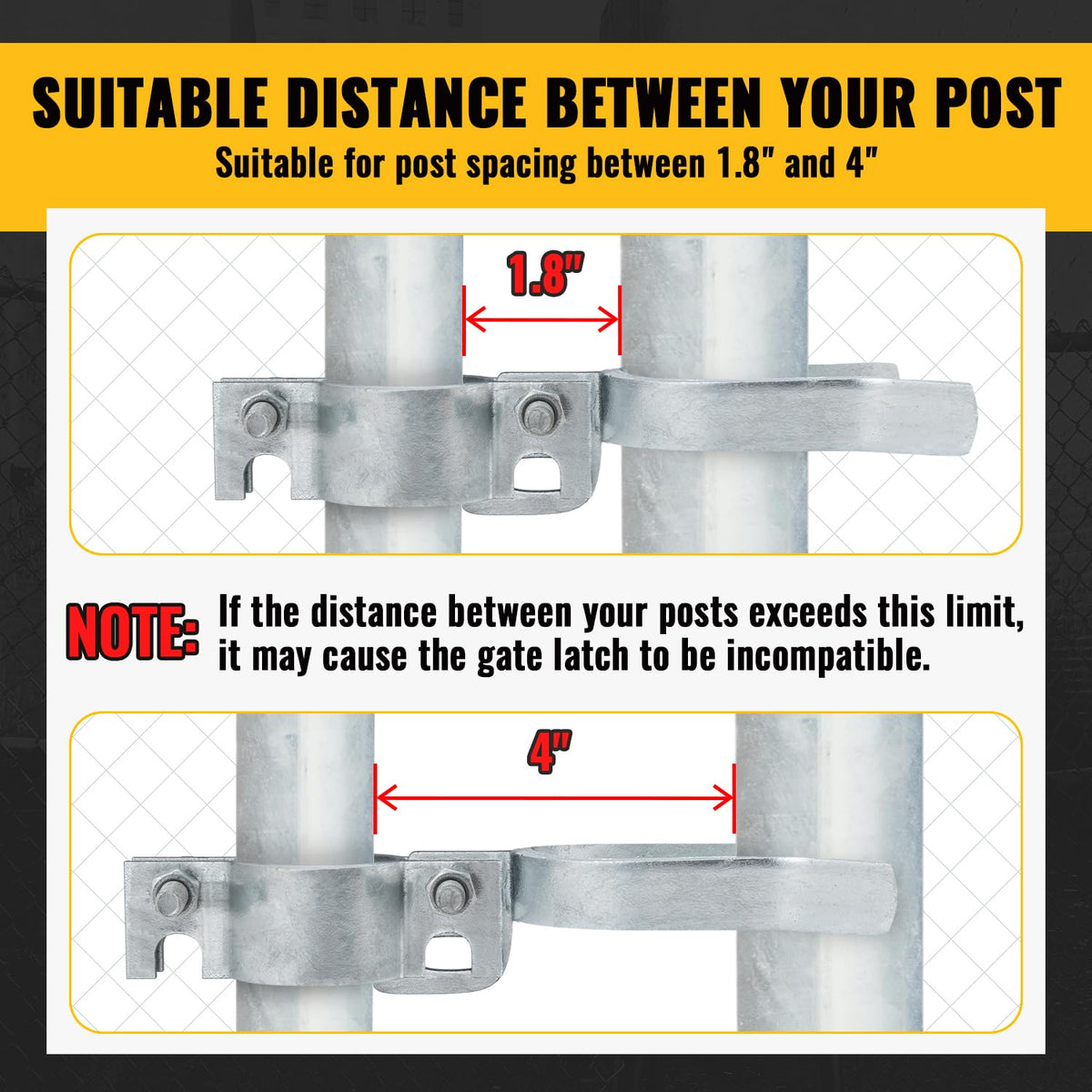 VIVIDA galvanized steel latch shown in outdoor finish