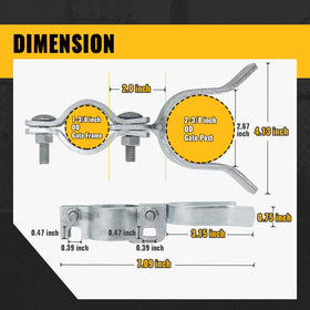 VIVIDA latch includes bolts and nuts for quick install