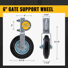 Galvanized bearing on VIVIDA gate wheel resists outdoor corrosion