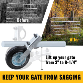 Quiet operation of VIVIDA 6-inch gate wheel in use