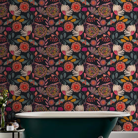 Vividpatch bathroom or kitchen back-splash idea with colorful pattern