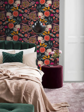 Vividpatch living room decor ambiance with Boho floral charm