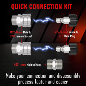 VividWash M22-14mm connector for secure, leak-free connections.