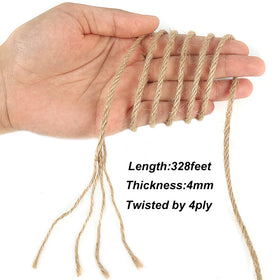 Vivifying 4 ply jute rope offers strong support for hanging projects.