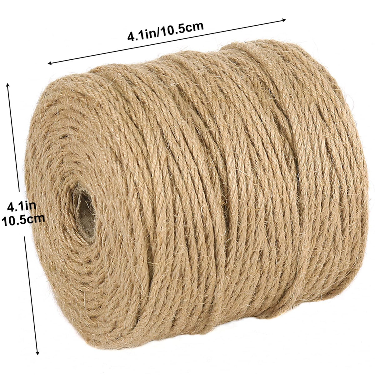 Vivifying natural brown 328 ft jute twine for crafts and décor.