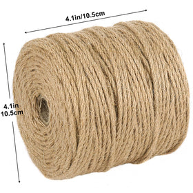 Vivifying natural brown 328 ft jute twine for crafts and décor.