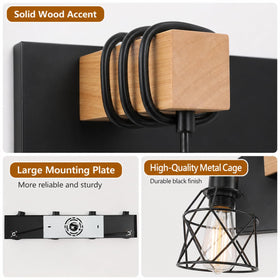 Vivihobb cage shade wall light provides 360-degree illumination