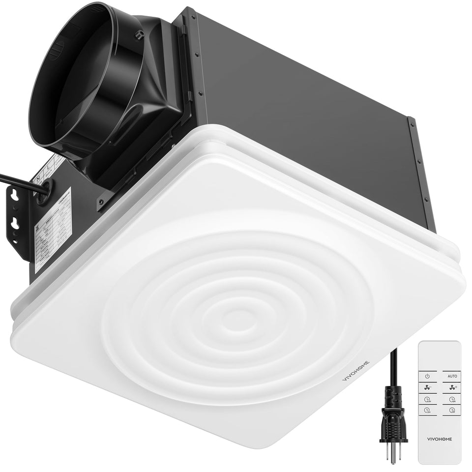 VIVOHOME 240 CFM bathroom fan front view for rapid steam clearance.