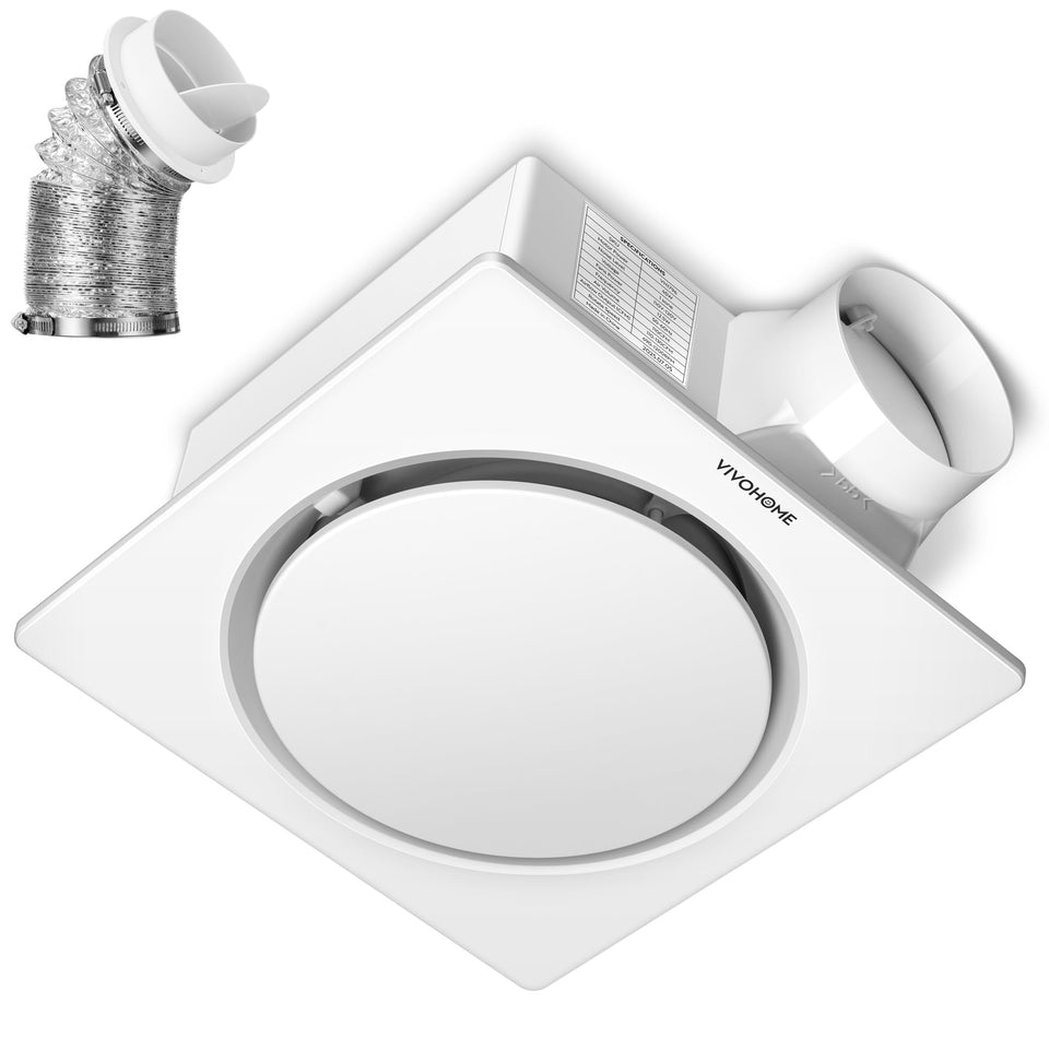 VIVOHOME AutoFlow 110 CFM exhaust fan powering fast bathroom ventilation.