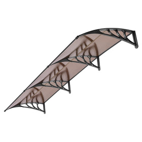 VIVOHOME polycarbonate awning panel front view protects doors and windows