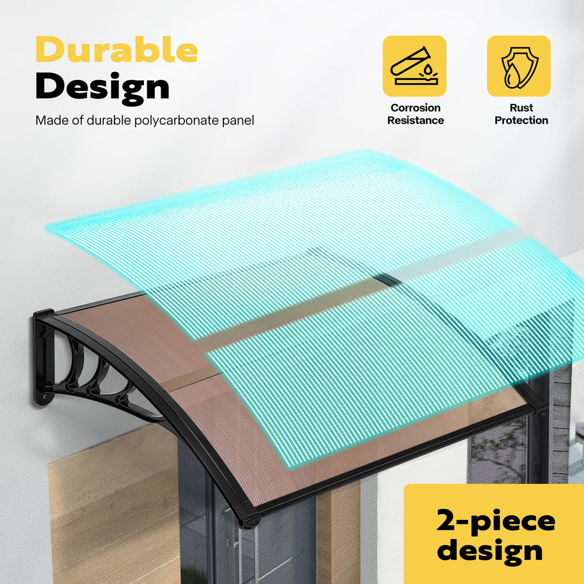 VIVOHOME two-piece panel assembly highlights stable connection