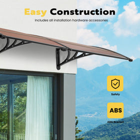 VIVOHOME awning under stormy weather showcases all-weather protection