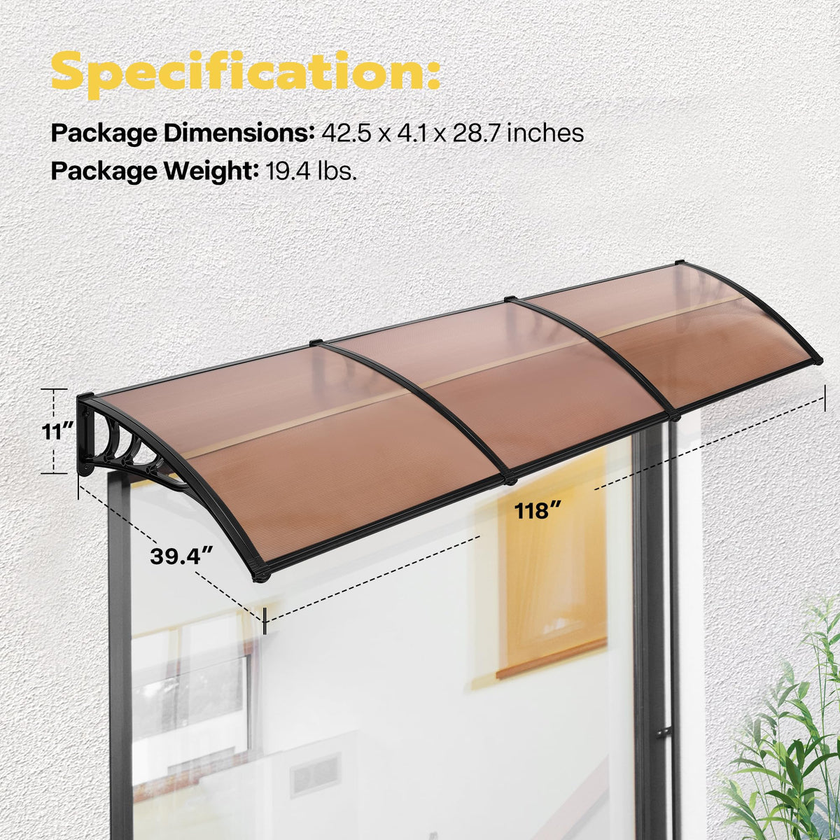 VIVOHOME wall-mount view shows integration with home facade