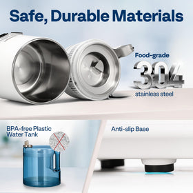 VIVOHOME water distiller four-liter capacity supports practical daily production.