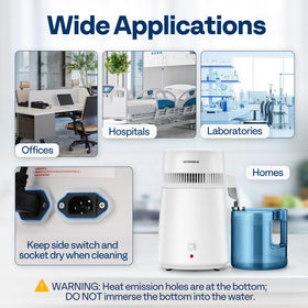 VIVOHOME water distiller cleaning cycle highlights maintenance simplicity.