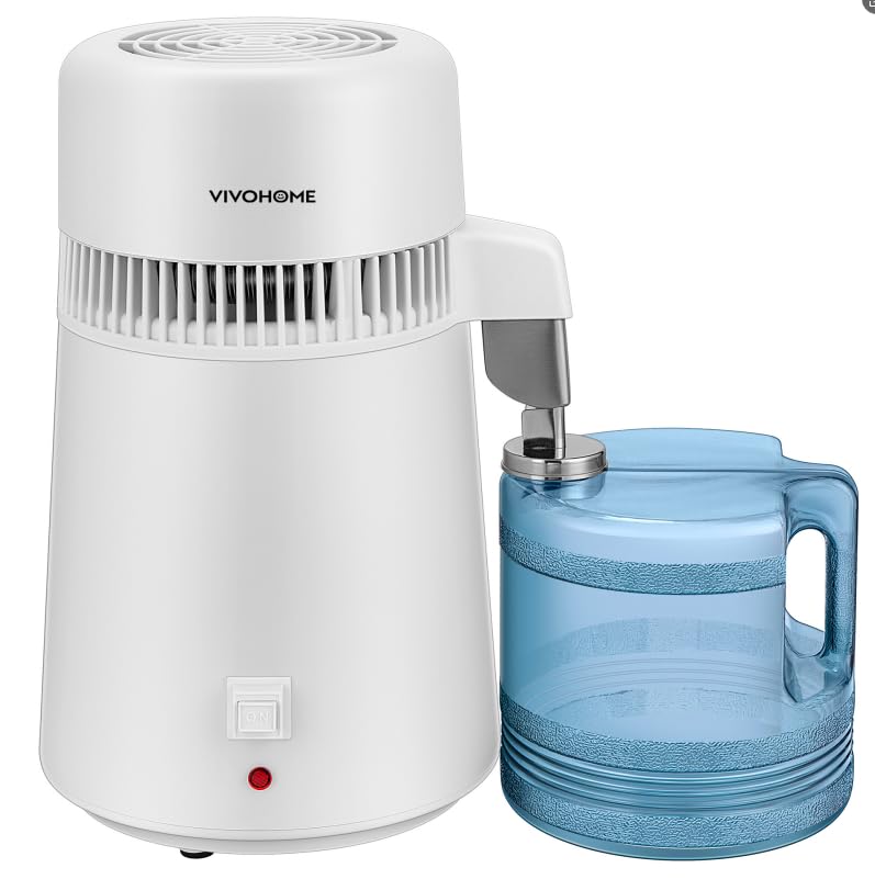 VIVOHOME water distiller front view highlights compact design for home use.