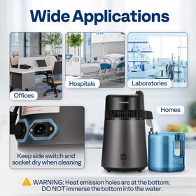 VIVOHOME distiller lid handle enables easy lifting and access.