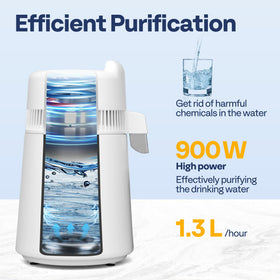 VIVOHOME water distiller stainless steel interior highlighting durable, safe distillation surfaces