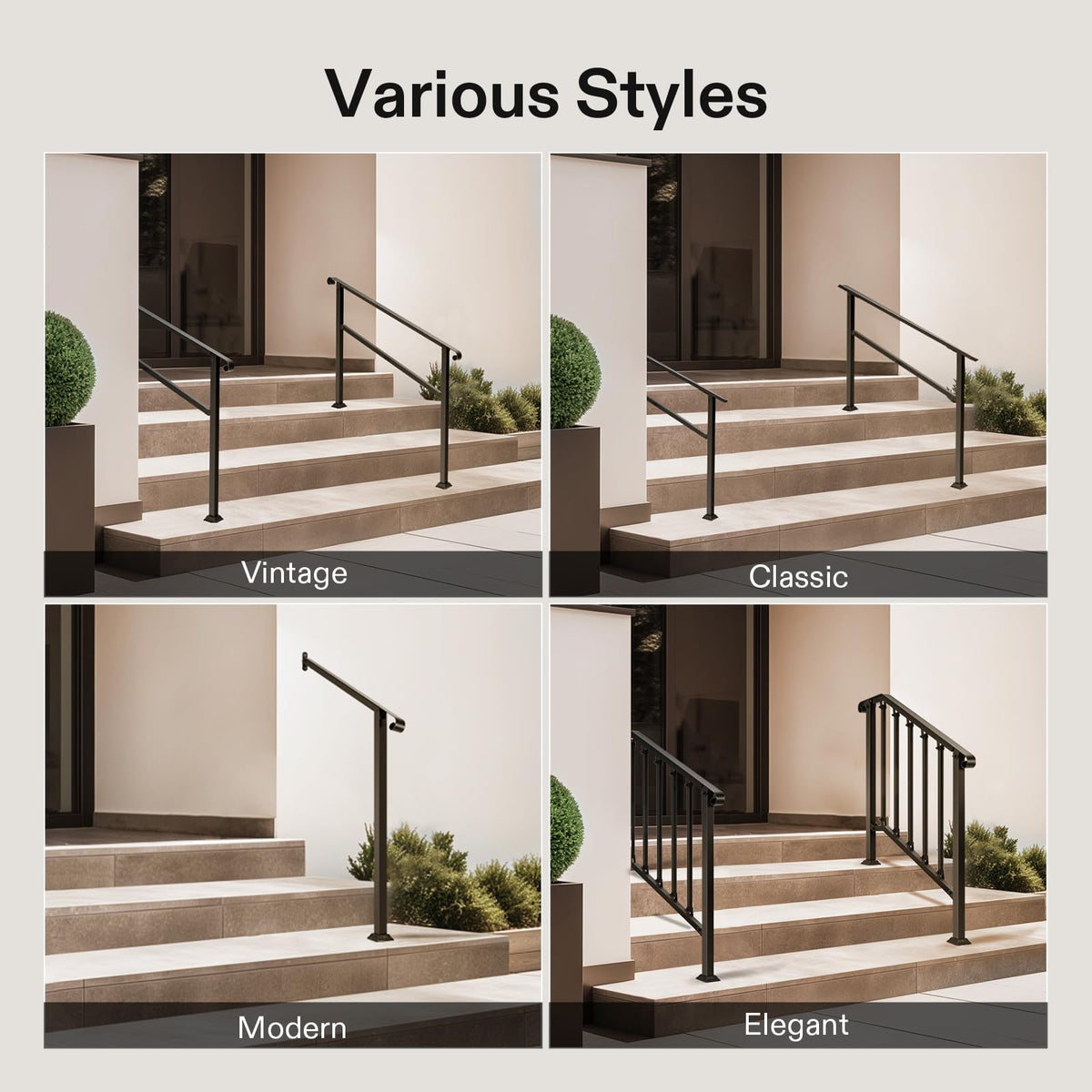 VIVOSUN two-pack handrail enables flexible placement on multiple locations.
