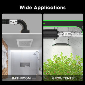 VIVOSUN 4-inch inline duct fan installation clip demonstrating easy mounting.