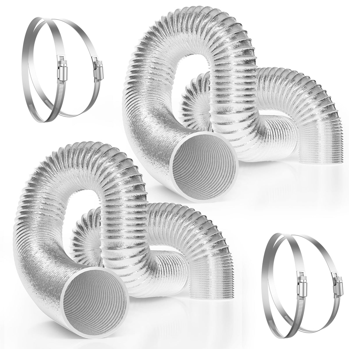VIVOSUN 4in aluminum ducting 25ft for flexible home ventilation.