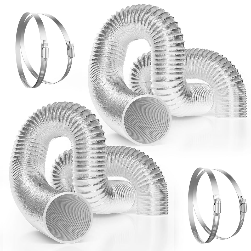 VIVOSUN 4in aluminum ducting 25ft for flexible home ventilation.