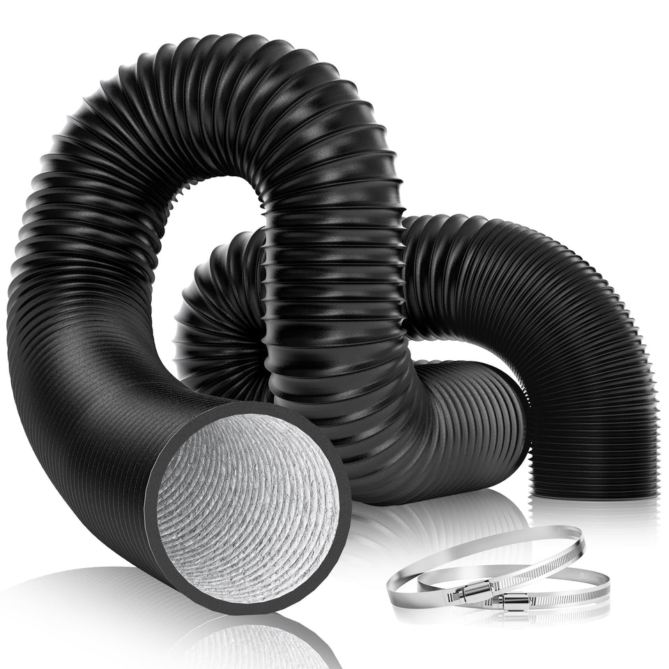 VIVOSUN 4inch flexible aluminum duct ready for 25 ft airflow.