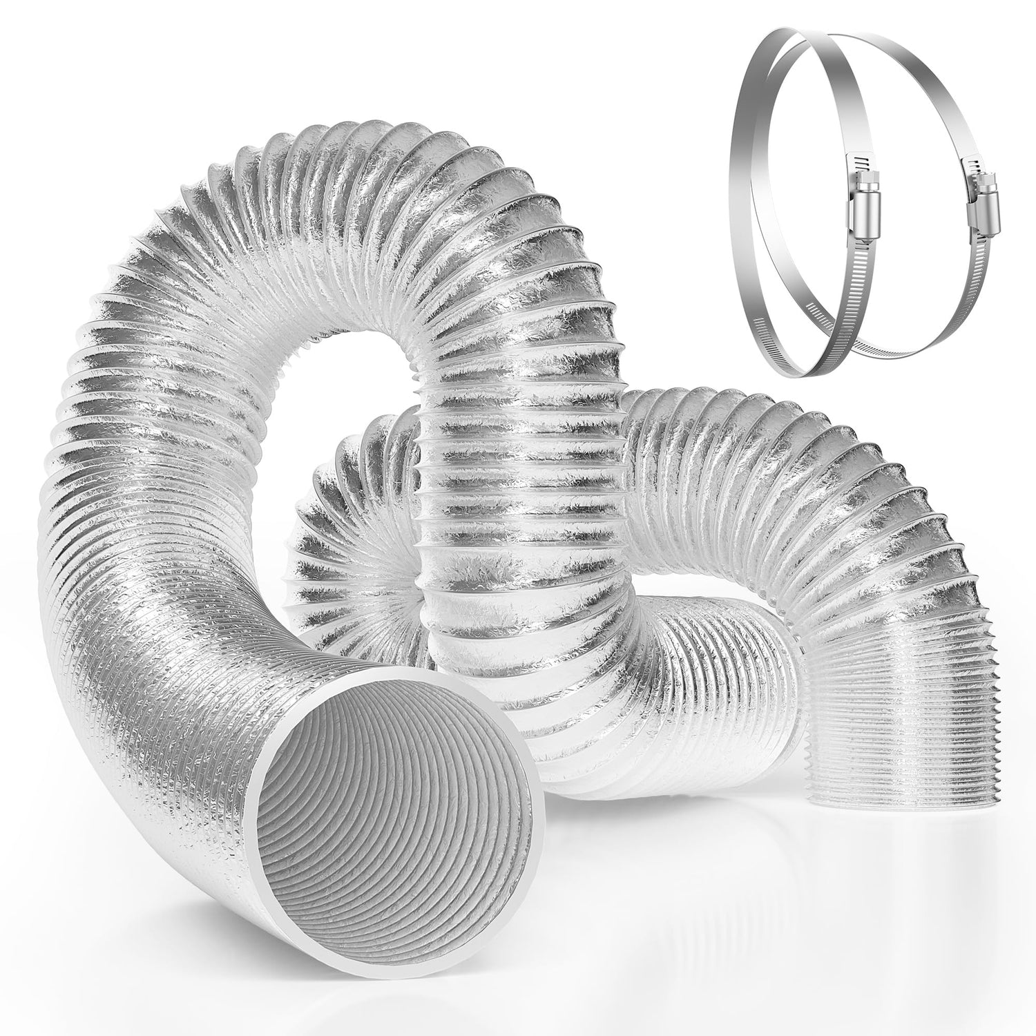VIVOSUN 6-inch flex aluminum ducting ready for flexible HVAC venting.