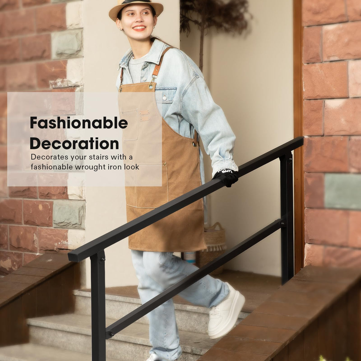 VIVOSUN adjustable handrail adapts 0–35 degrees for varying heights.