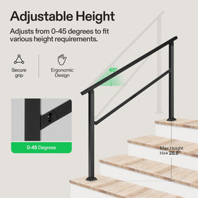 VIVOSUN adjustable height handrail adapts to different step heights