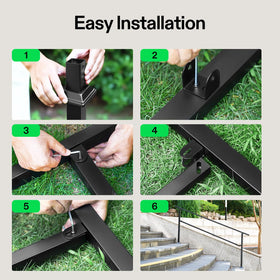 VIVOSUN black stair rail enhancing porch setup with durable look
