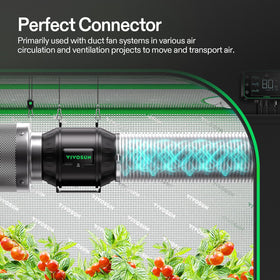 VIVOSUN ducting with clamps ensures a secure, leak-free connection.