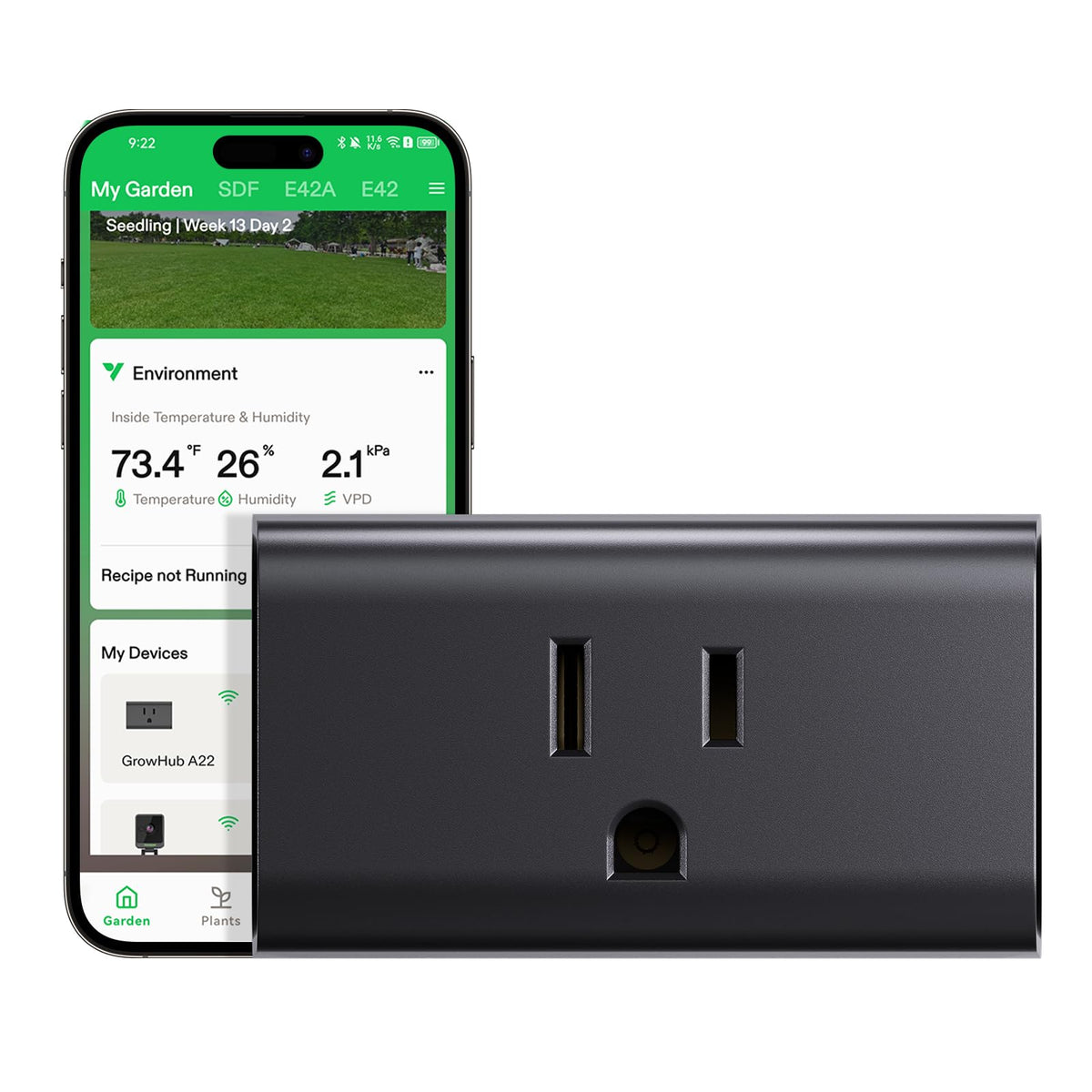 VIVOSUN GrowHub A10 outlet with WiFi control for smart grow tent setup