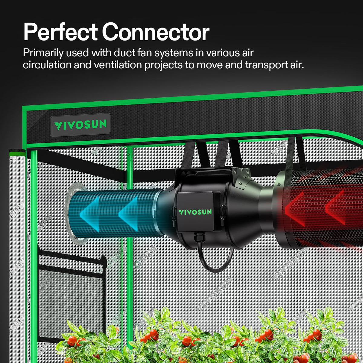 VIVOSUN heavy-duty duct clamps for secure connections.