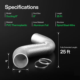 VIVOSUN hvac-air-ducting for efficient room ventilation.