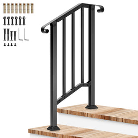 VIVOSUN outdoor handrail for 2-step stairs provides sturdy support for entryways