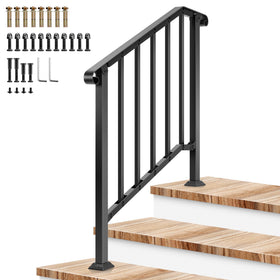 VIVOSUN outdoor handrail for three-step stairs with iron construction for stability